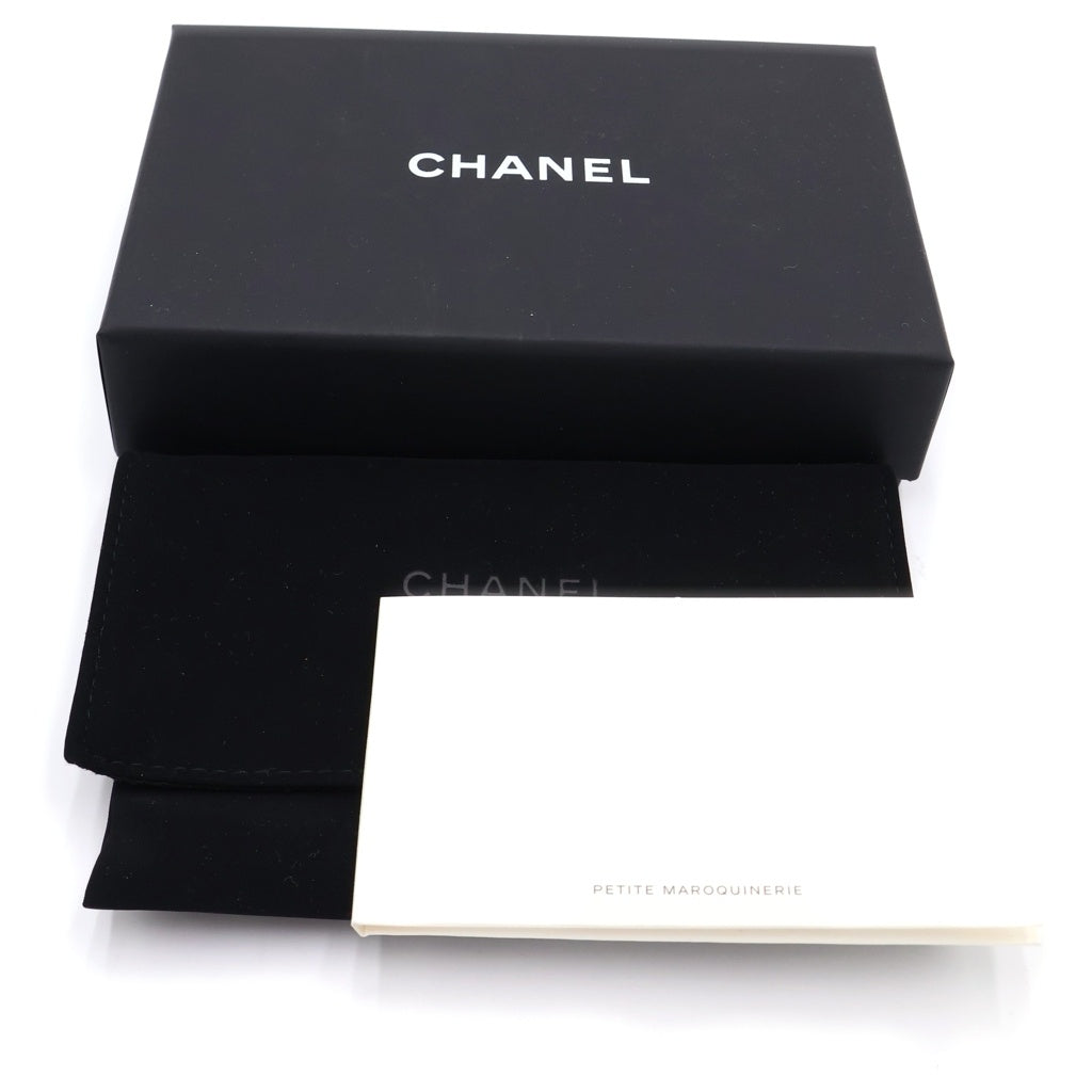CHANEL(シャネル) ジッピーコインパース コインケース ミニ財布 ブラック ラムスキン ゴールド金具 レディース