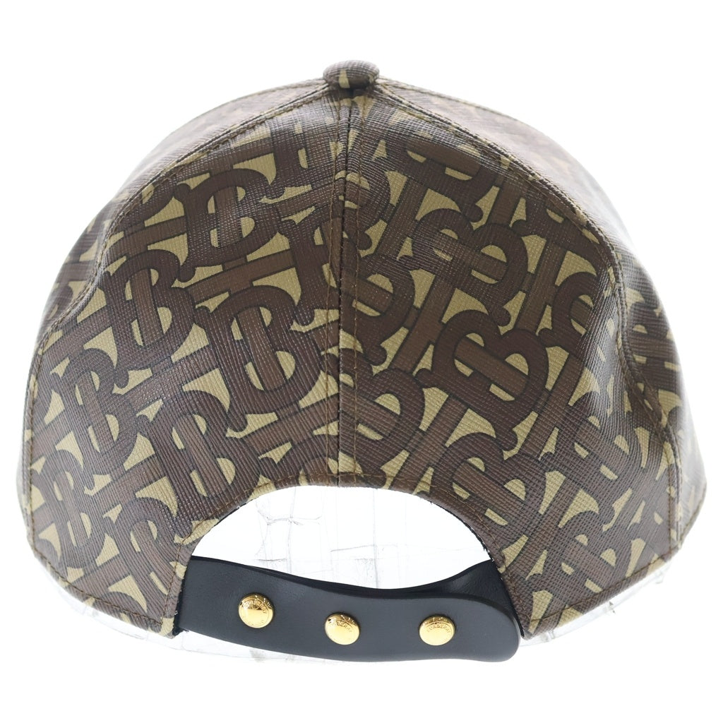 BURBERRY(バーバリー) TBモノグラム PVC ベースボールキャップ 帽子 ブラウン 8018971