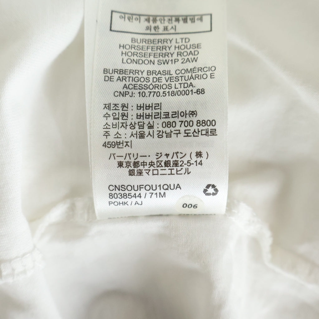 BURBERRY(バーバリー) TBロゴプリント クルーネック 半袖 Tシャツ カットソー ホワイト 8038544 レディース