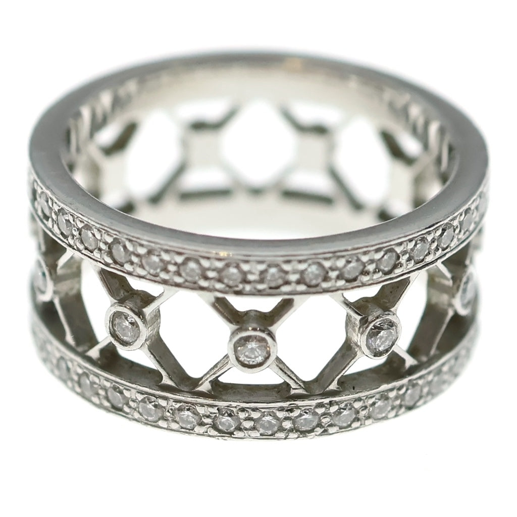 TIFFANY & Co.(ティファニー) ヴォアール リング フルエタニティ ダイヤ シルバー Pt950 6号 5.8g レディース