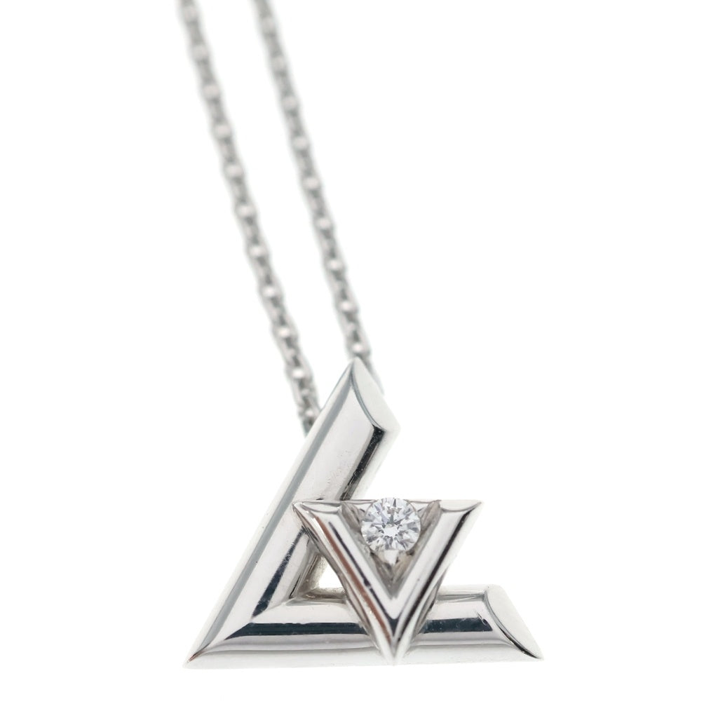 LOUIS VUITTON(ルイヴィトン) LVヴォルトワンPM パンダンティフ 1PD ネックレス ペンダント チェーン ホワイトゴールド Au750 Q93806 レディース
