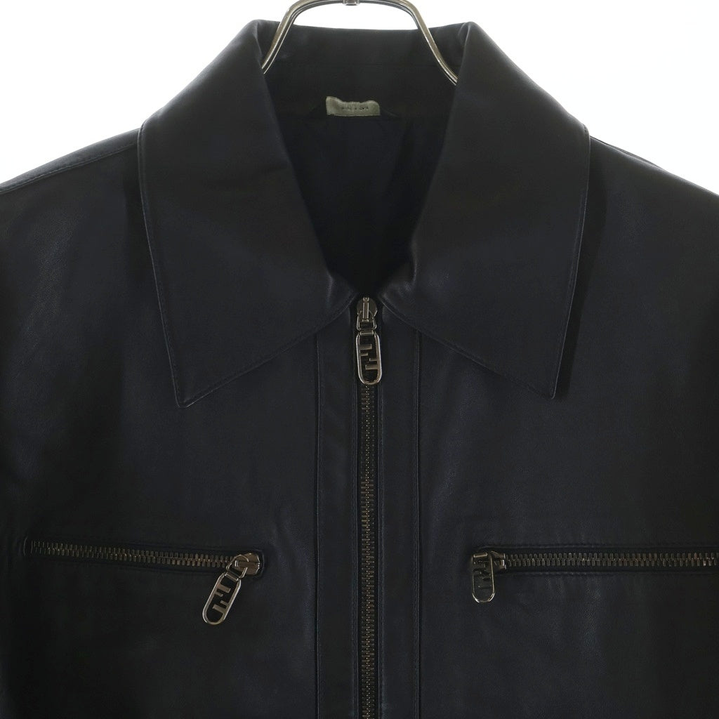 FENDI(フェンディ) 12CPF-22-2840 バイカージャケット ブラック ナッパ