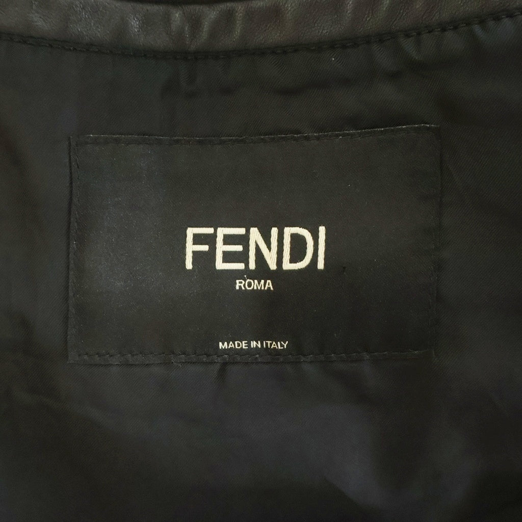 FENDI(フェンディ) 12CPF-22-2840 バイカージャケット ブラック ナッパ