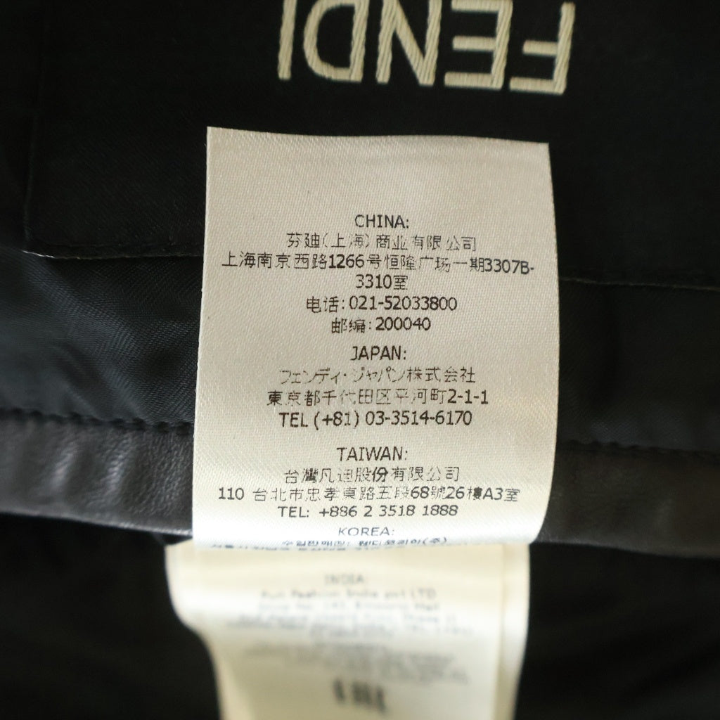 FENDI(フェンディ) 12CPF-22-2840 バイカージャケット ブラック ナッパ