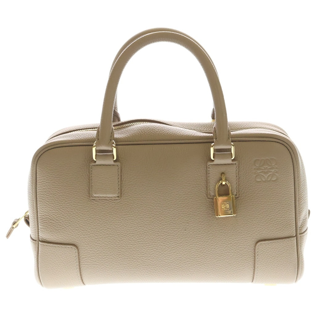 LOEWE(ロエベ) アマソナ23 2way ハンドバッグ ベージュ レザー スト レディース
