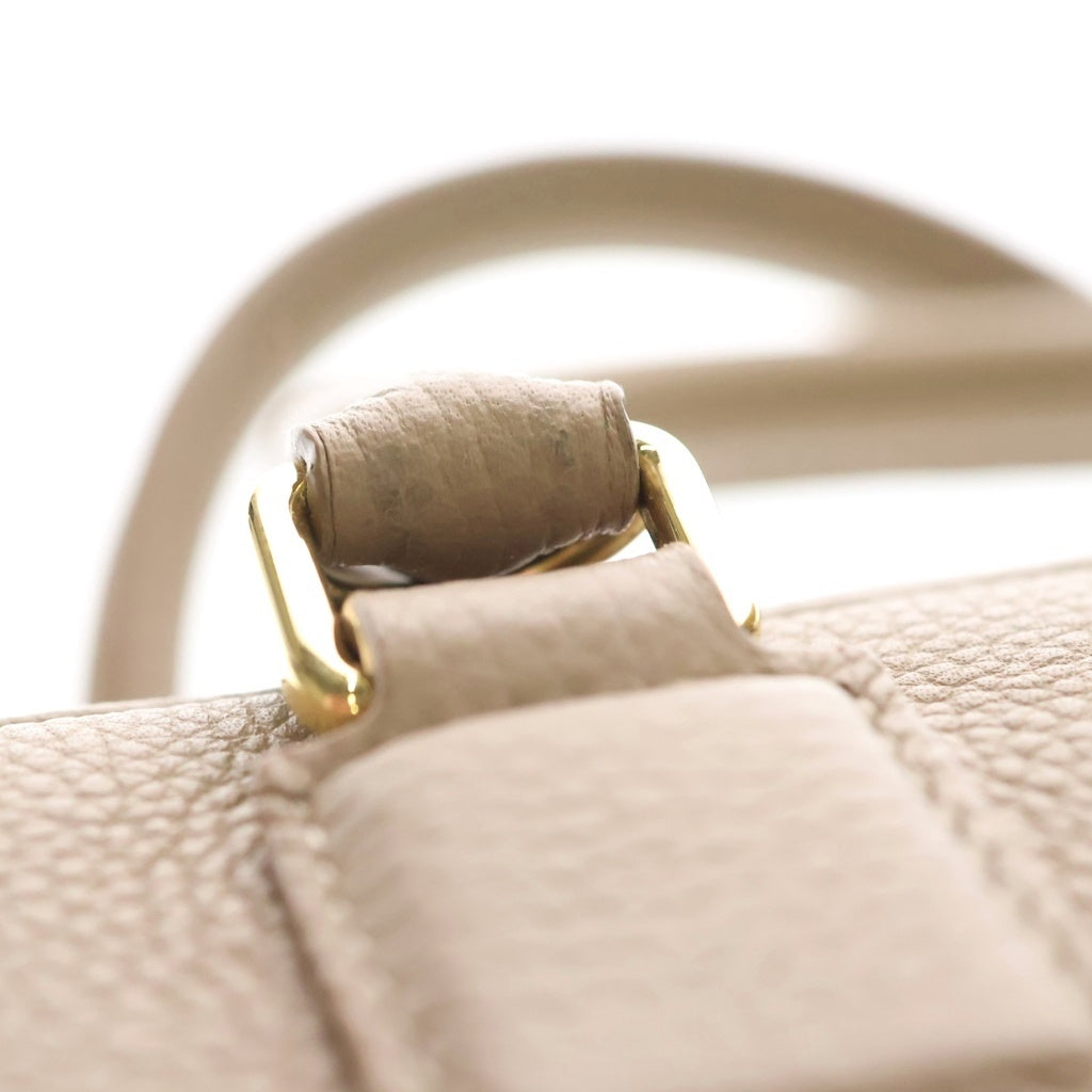 LOEWE(ロエベ) アマソナ23 2way ハンドバッグ ベージュ レザー スト レディース