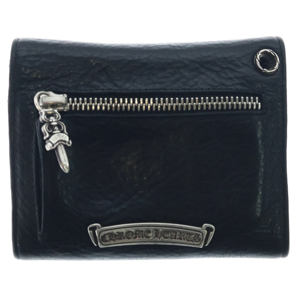 CHROME HEARTS(クロムハーツ) WAVEウォレット ミニ ブラック レザー 財布