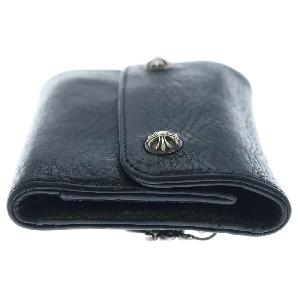 CHROME HEARTS(クロムハーツ) WAVEウォレット ミニ ブラック レザー 財布
