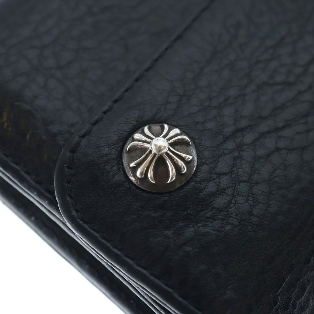 CHROME HEARTS(クロムハーツ) WAVEウォレット ミニ ブラック レザー 財布