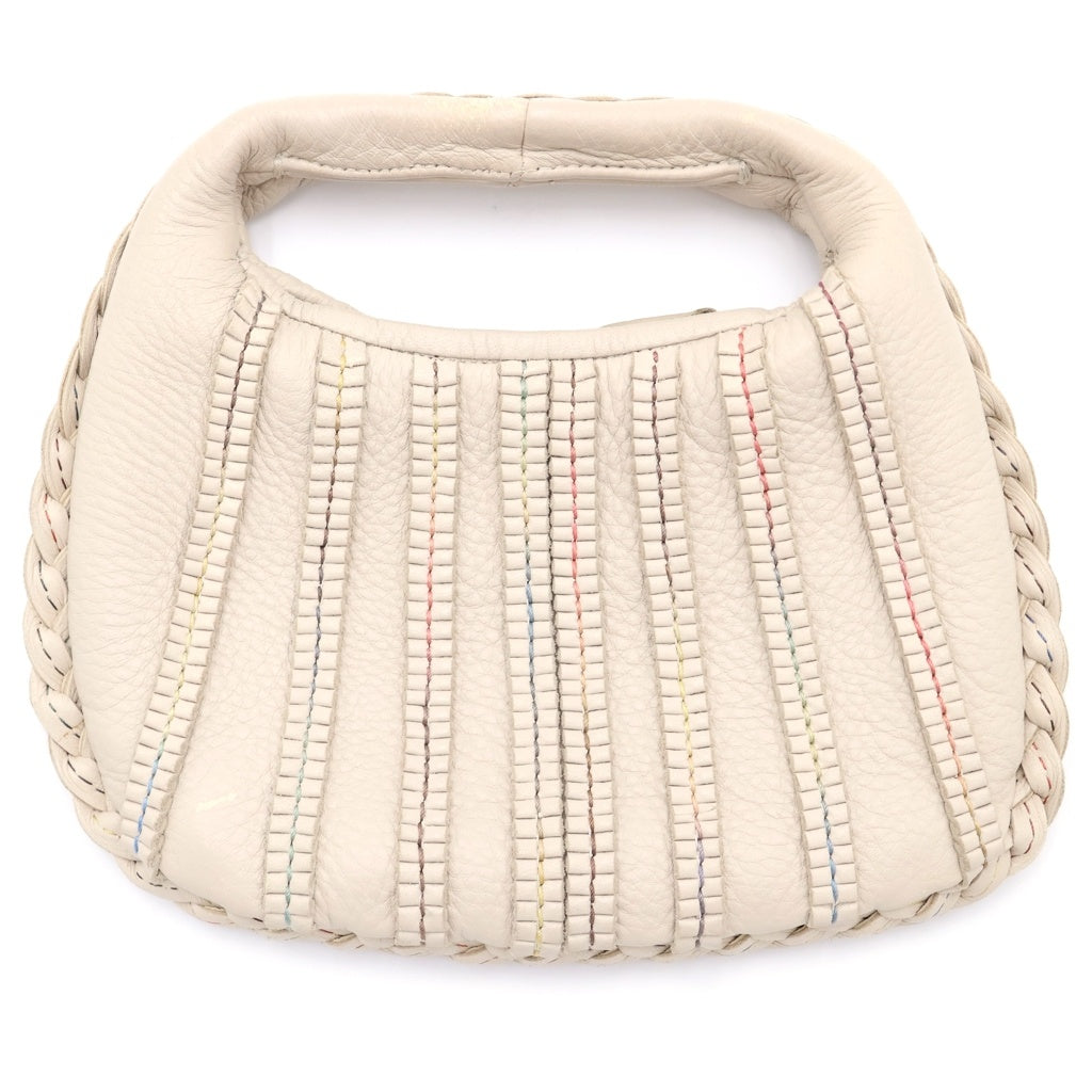BOTTEGA VENETA(ボッテガヴェネタ) ミニホーボー ハンドバッグ アイボリー レザー レディース