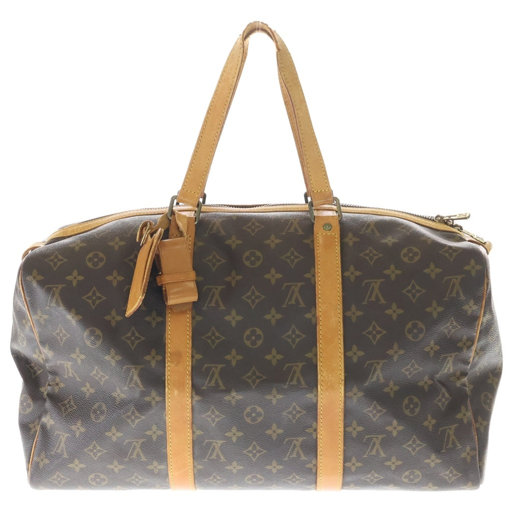 LOUIS VUITTON(ルイヴィトン) モノグラム サックスプール45 トラベルバッグ ハンドバッグ ボストンバッグ ブラウン レザー×PVC M41624 ゴールド金具