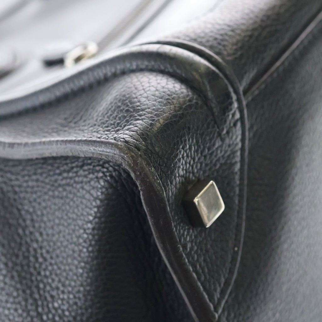 CELINE(セリーヌ) ラゲージ ミニ ハンドバッグ ブラック レザー シルバー金具 レディース