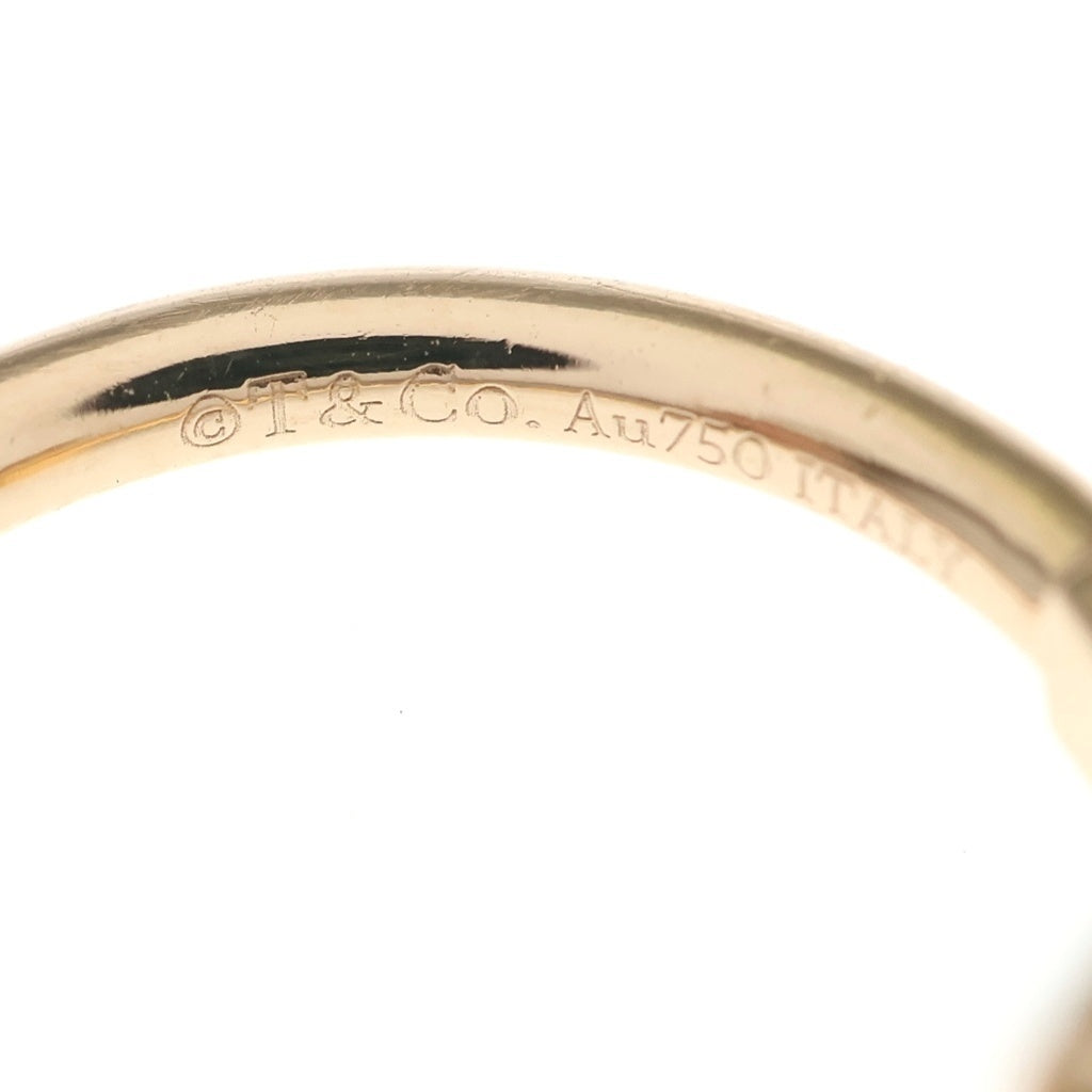 TIFFANY & Co.(ティファニー) Tワイヤー ダイヤ マザーオブパール リング ピンクゴールド Au750 750 7.6g レディース