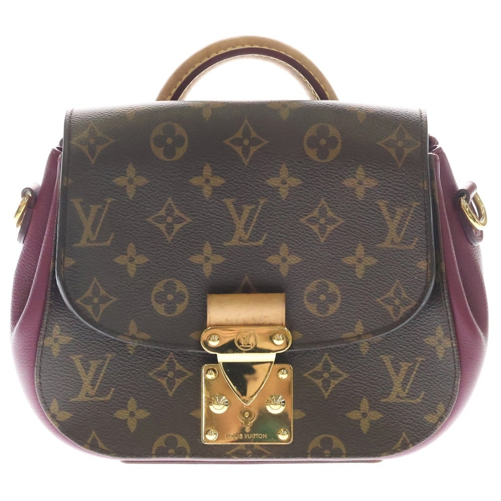 LOUIS VUITTON(ルイヴィトン) モノグラムエデンPM ショルダーバッグ ブラウン×ボルドー レザー×PVC M40985 ゴールド金具 レディース