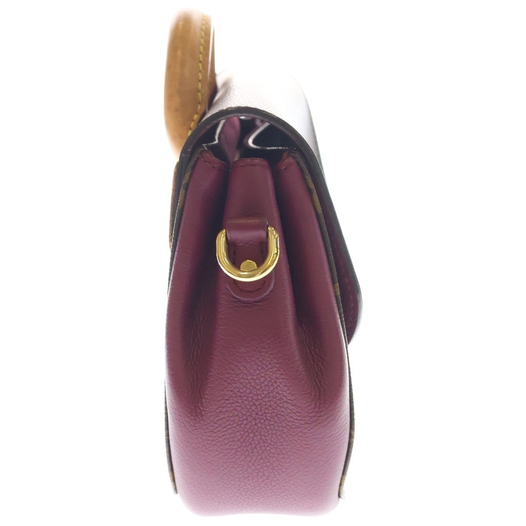 LOUIS VUITTON(ルイヴィトン) モノグラムエデンPM ショルダーバッグ ブラウン×ボルドー レザー×PVC M40985 ゴールド金具 レディース
