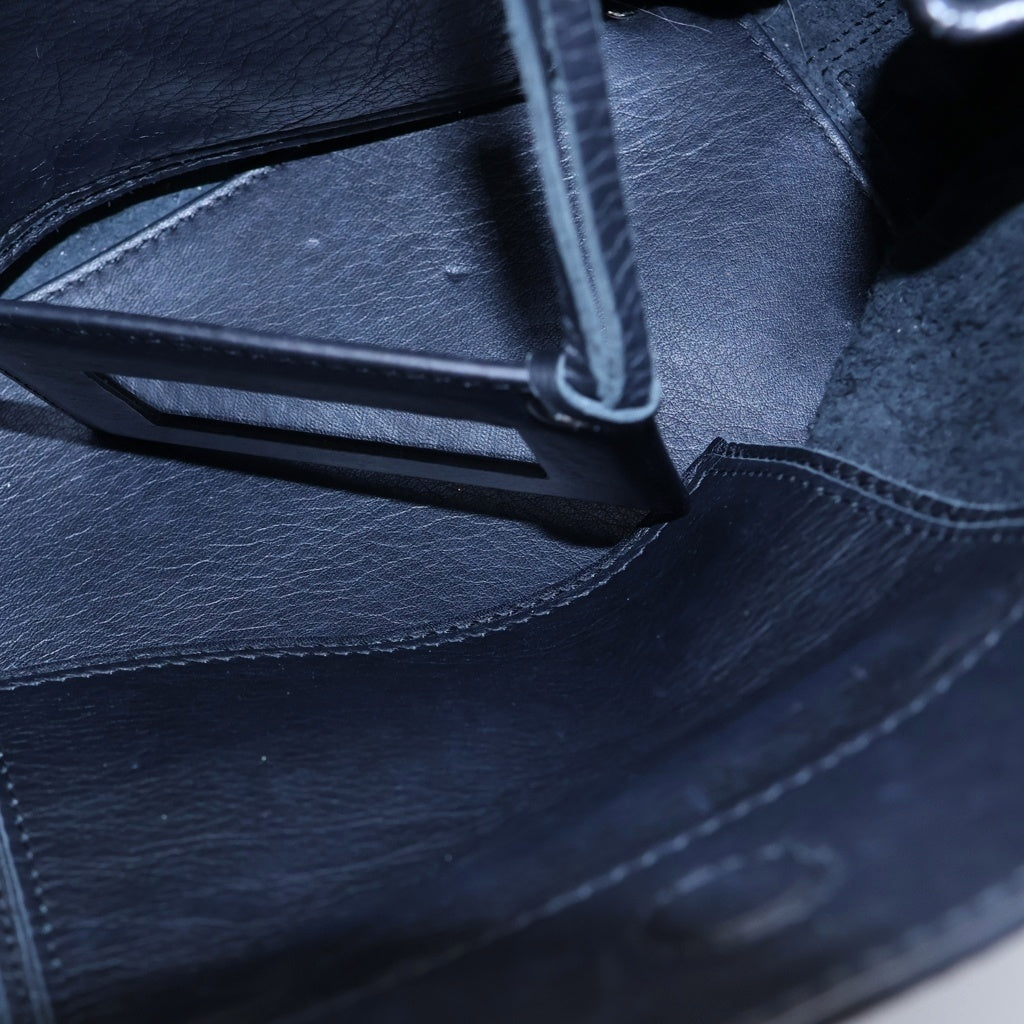 BALENCIAGA GOLF(バレンシアガゴルフ) ペーパーミニ 2WAYバッグ サイドジップ ハンドバッグ ショルダーバッグ ブラック レザー 357333 シルバー金具 レディース