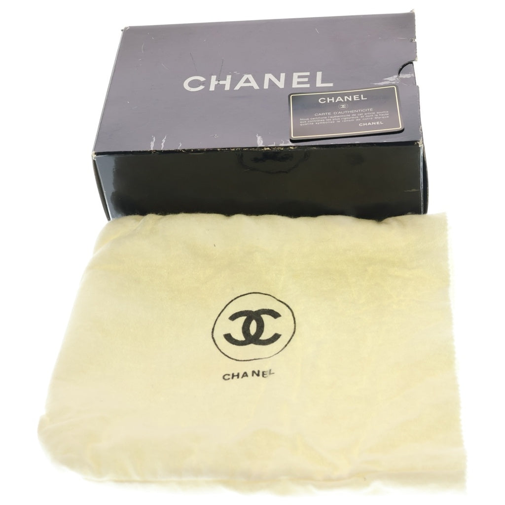 CHANEL(シャネル) マトラッセ ココマーク ラムスキン レザー がま口 フリンジ チェーンショルダーバッグ ゴールド金具 ブラック 1番台 レディース