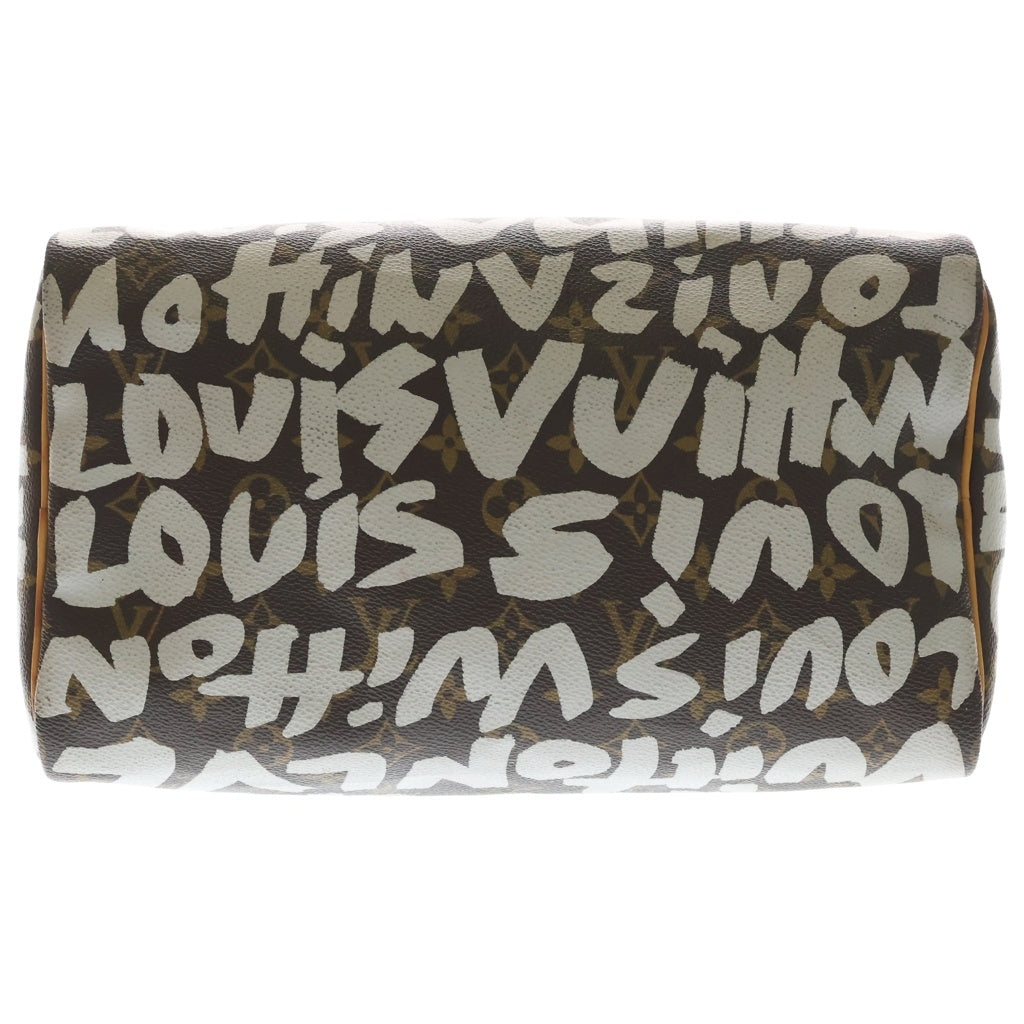 LOUIS VUITTON(ルイヴィトン) モノグラムグラフィティ スピーディ30 ハンドバッグ ボストンバッグ ブラウン レザー×PVC M92195 ゴールド金具 レディース