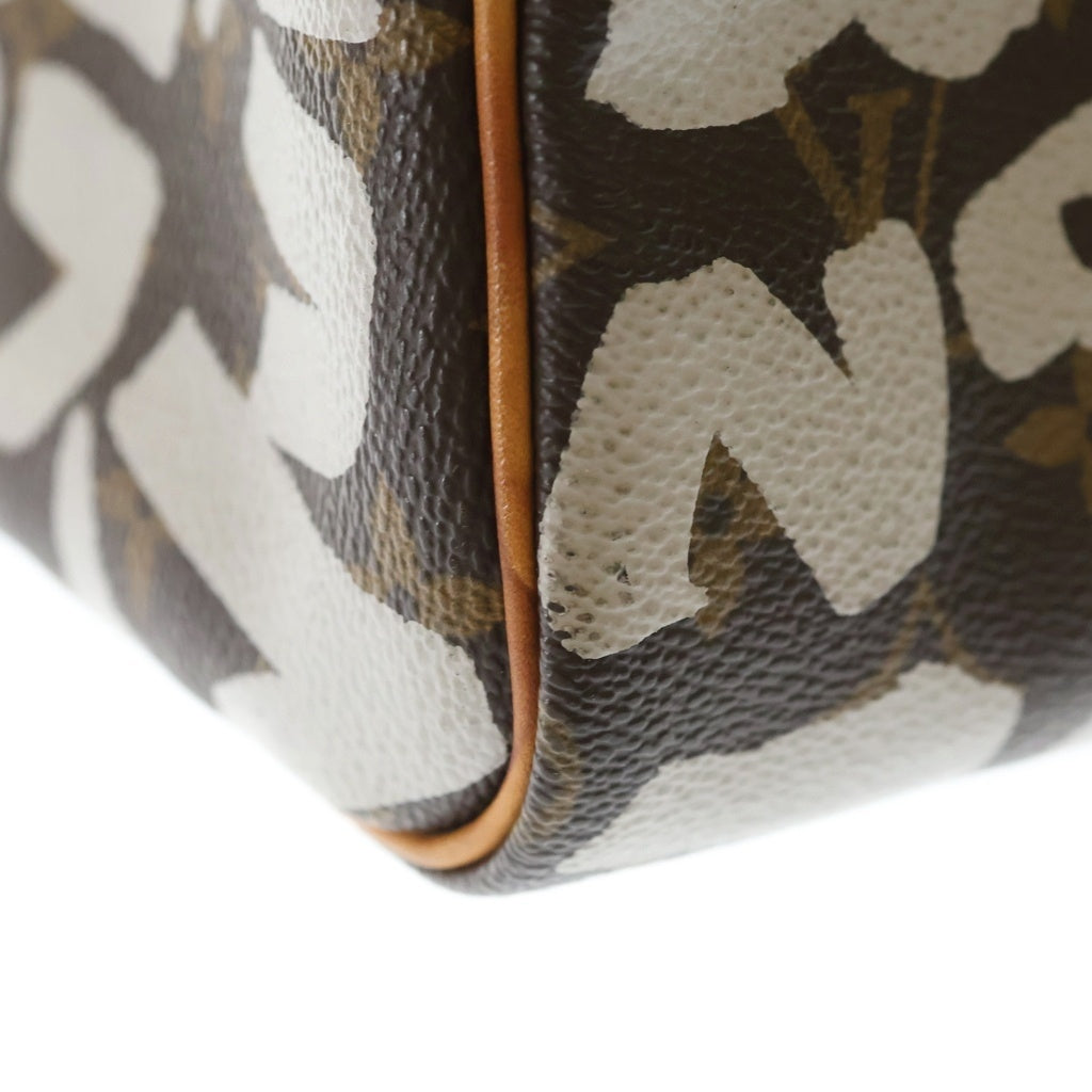 LOUIS VUITTON(ルイヴィトン) モノグラムグラフィティ スピーディ30 ハンドバッグ ボストンバッグ ブラウン レザー×PVC M92195 ゴールド金具 レディース
