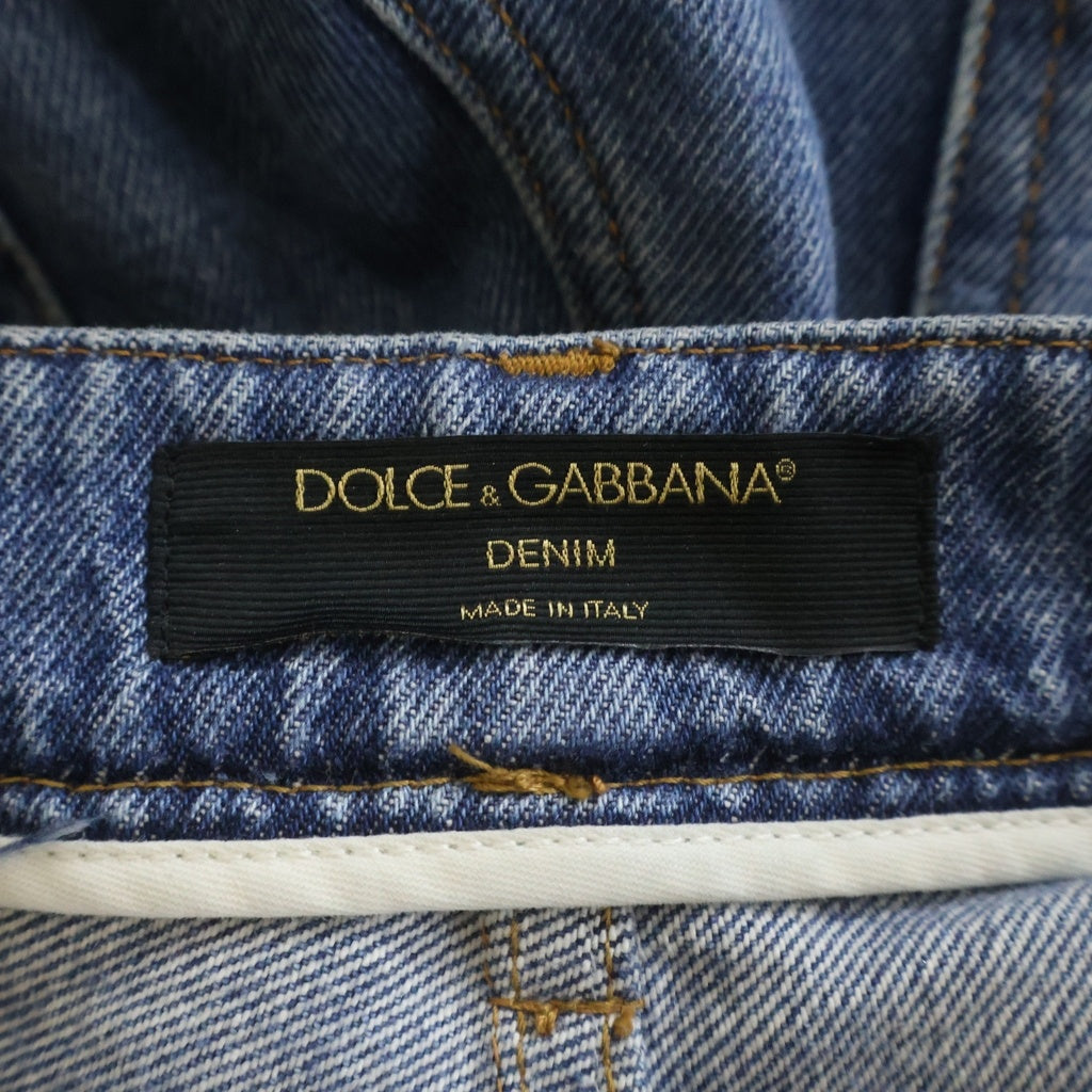 DOLCE & GABBANA(ドルチェアンドガッバーナ) ダメージデニム パンツ ブルー 36 レディース