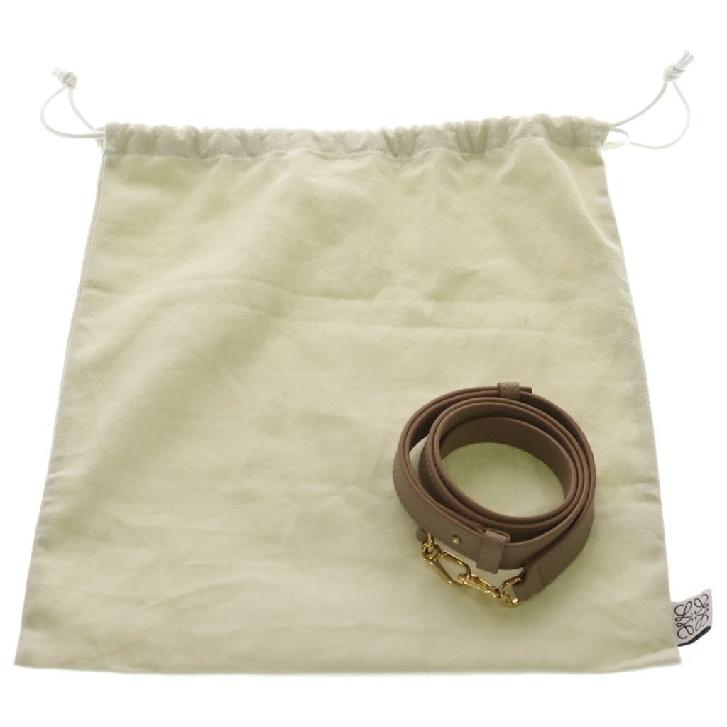 LOEWE(ロエベ) ペブル バケットバッグ ハンドバッグ ミニ ベージュ ソフトグレインカーフ レザー レディース