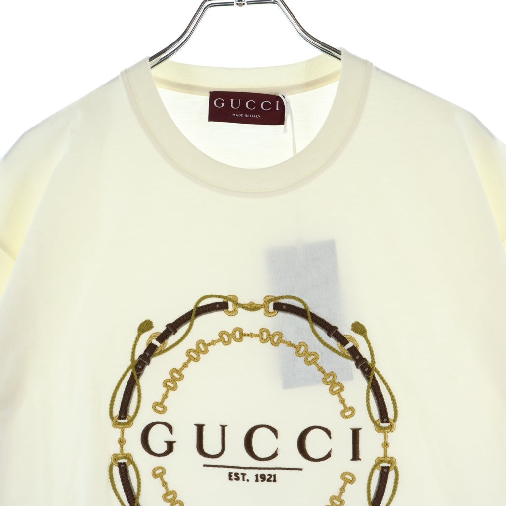 GUCCI(グッチ) ホースビット ロゴ刺繍 クルーネック 半袖Tシャツ
