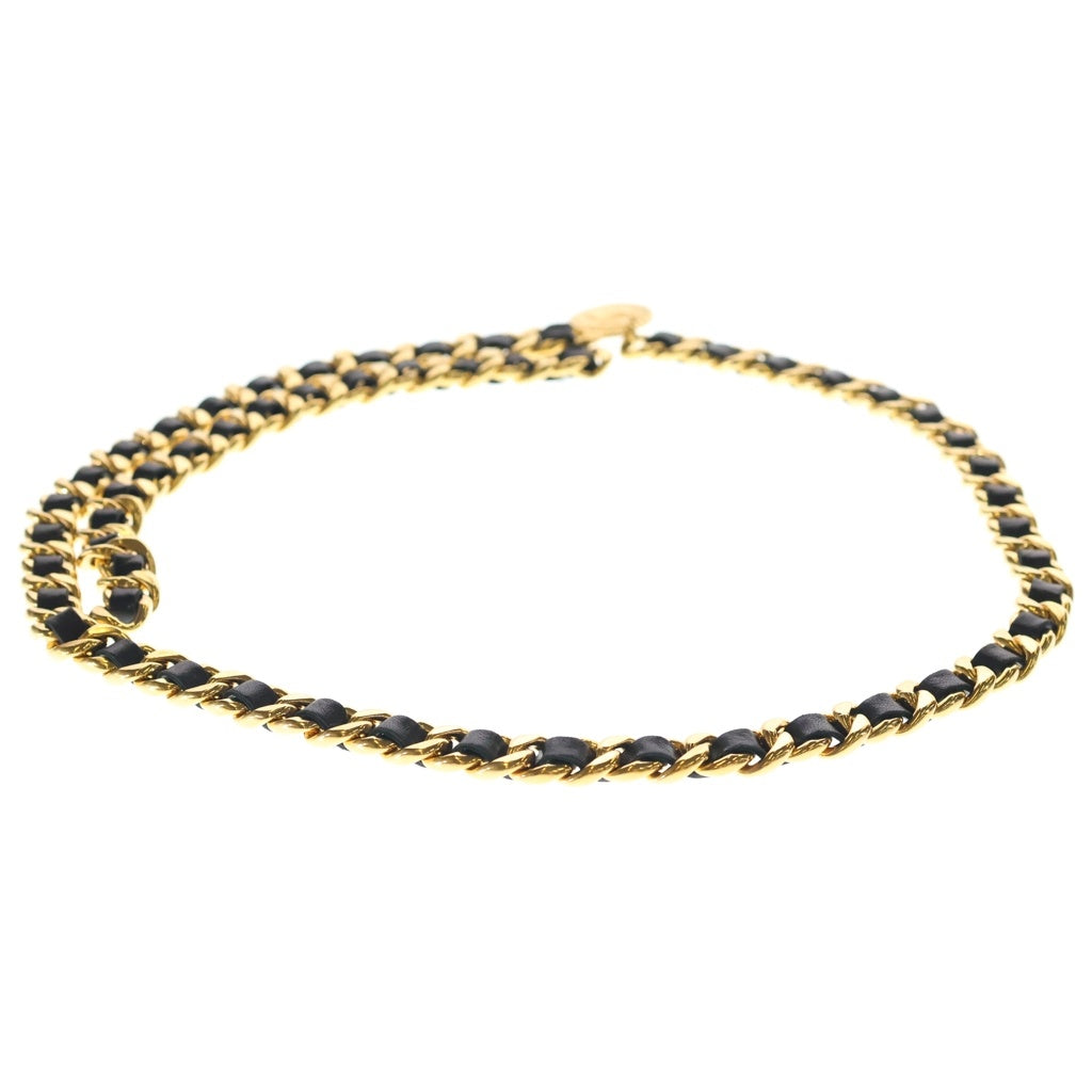 CHANEL(シャネル) ココマーク レザーチェーンベルト ブラック/ゴールド レディース