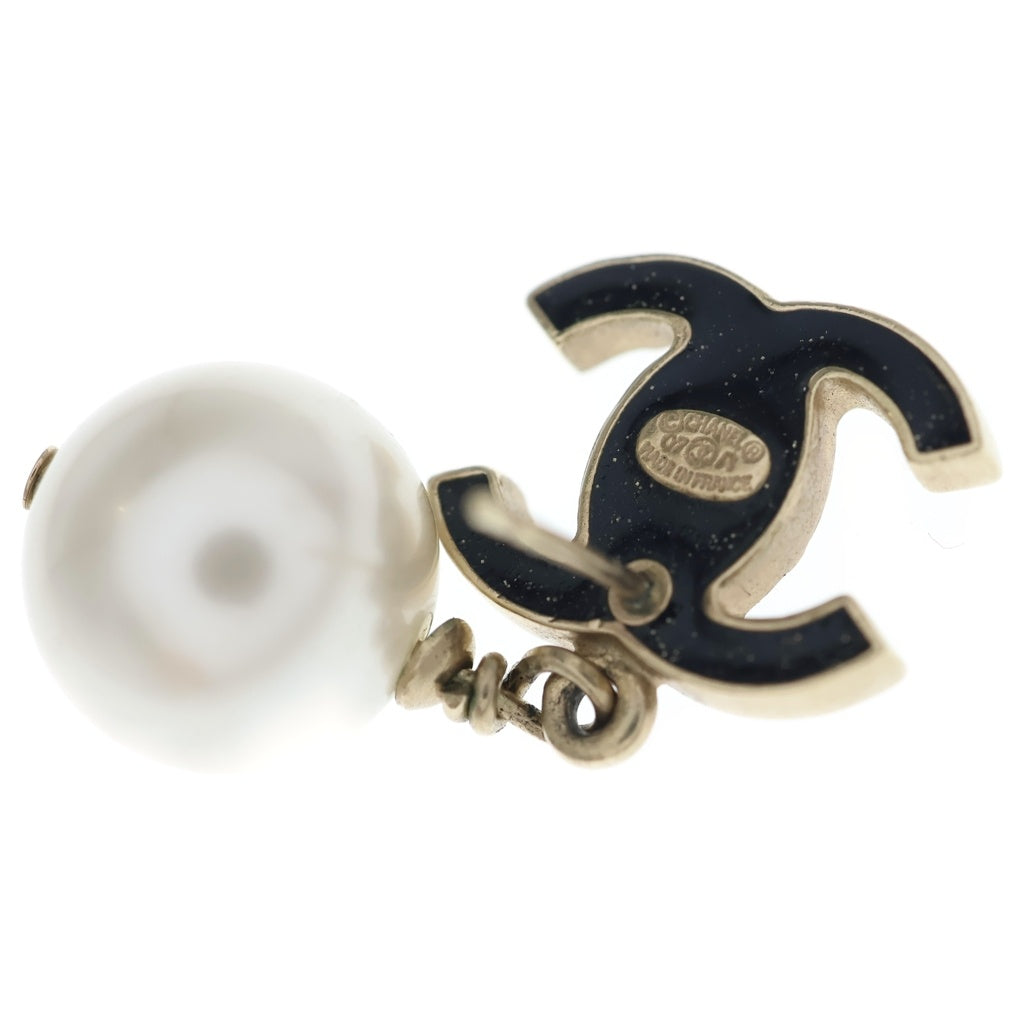 CHANEL(シャネル) ココマーク フェイクパール GP ピアス 07A ゴールド/ブラック レディース