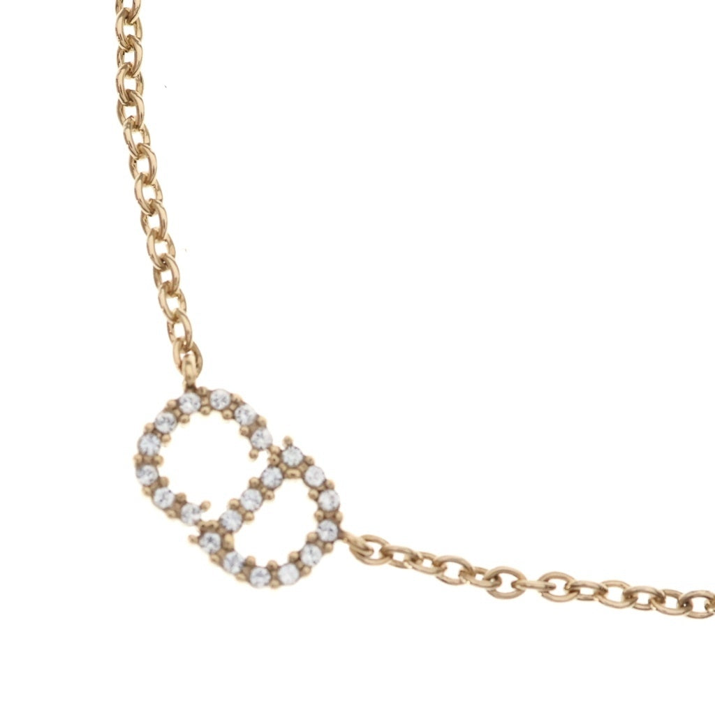 Christian Dior(クリスチャンディオール) Clair D Lune ネックレス ラインストーン ゴールド レディース