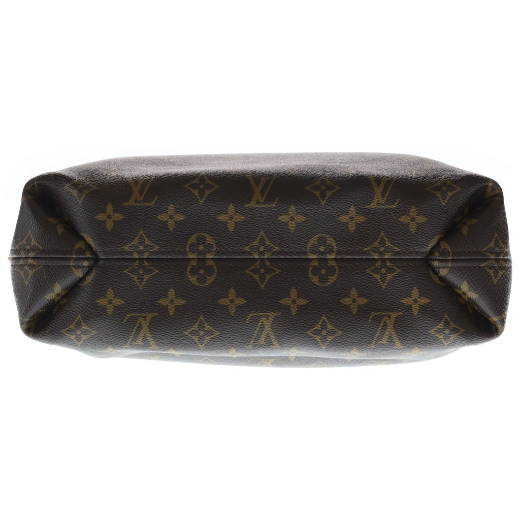 LOUIS VUITTON(ルイヴィトン) モノグラム シュリPM ハンドバッグ ブラウン レザー×PVC M40586 ゴールド金具 レディース