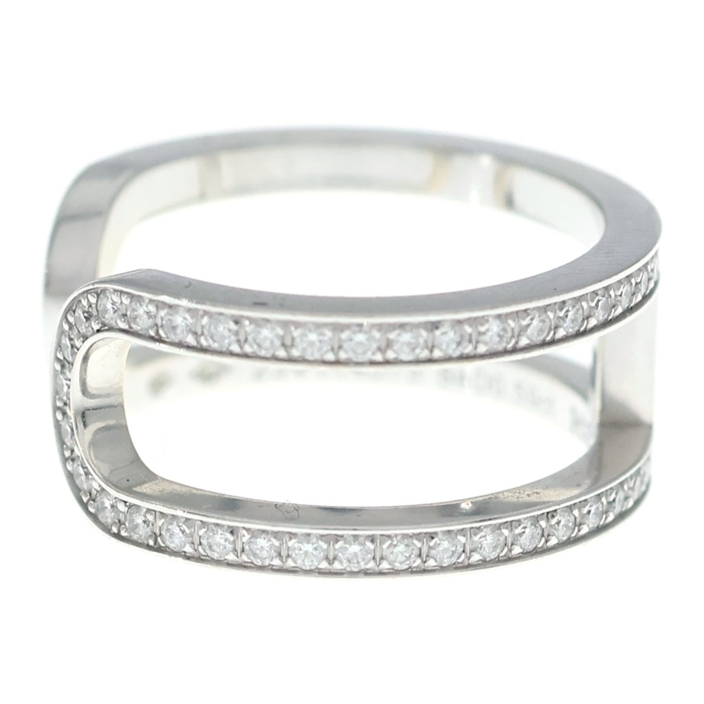 HERMES(エルメス) エヴァー シェーヌダンクル ダイヤ リング ホワイトゴールド Au750WG D0.59ct #51 6.0g レディース