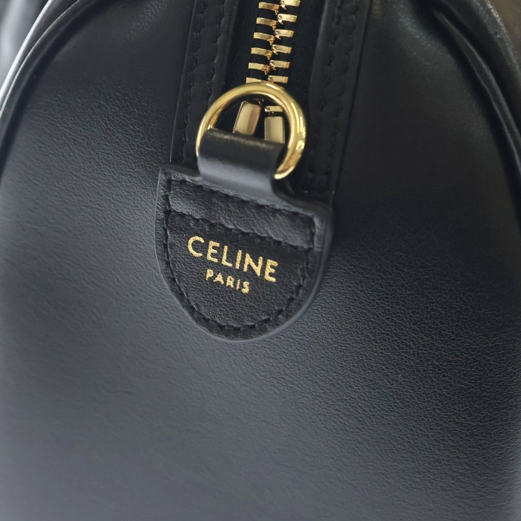 CELINE(セリーヌ) キュイル トリオンフ 2WAYバッグ ハンドバッグ ショルダーバッグ ブラック レザー ゴールド金具 レディース