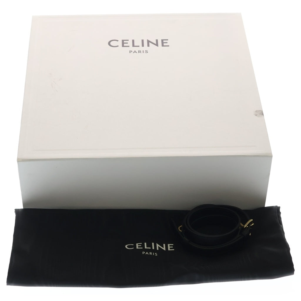 CELINE(セリーヌ) キュイル トリオンフ 2WAYバッグ ハンドバッグ ショルダーバッグ ブラック レザー ゴールド金具 レディース