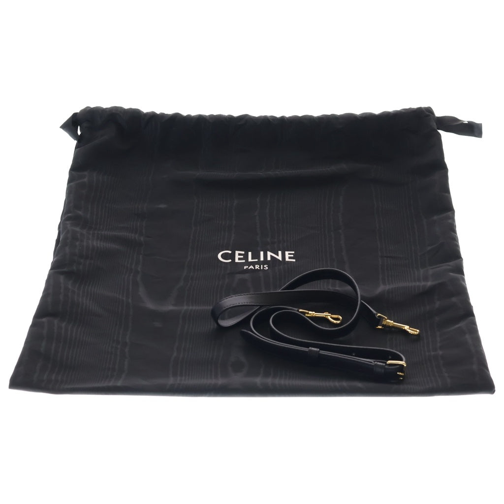 CELINE(セリーヌ) キュイル トリオンフ 2WAYバッグ ハンドバッグ ショルダーバッグ ブラック レザー ゴールド金具 レディース