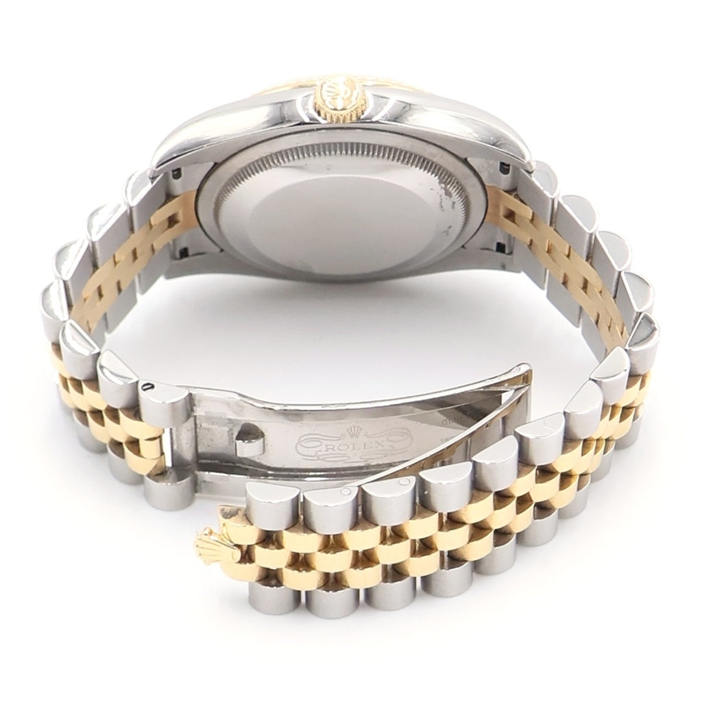 ROLEX(ロレックス) デイトジャスト シェル文字盤 10Pダイヤ 自動巻き 腕時計 K18YG イエローゴールド/シルバー 116233NG