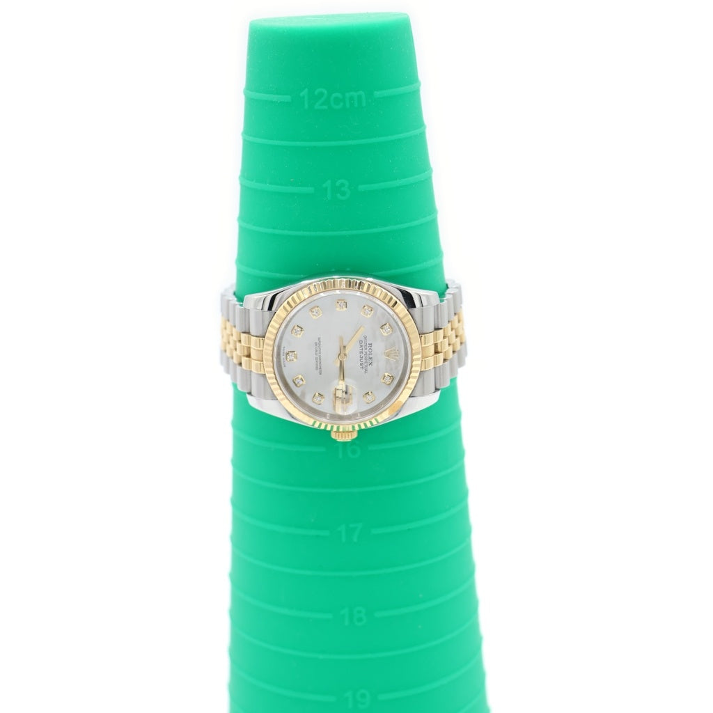 ROLEX(ロレックス) デイトジャスト シェル文字盤 10Pダイヤ 自動巻き 腕時計 K18YG イエローゴールド/シルバー 116233NG