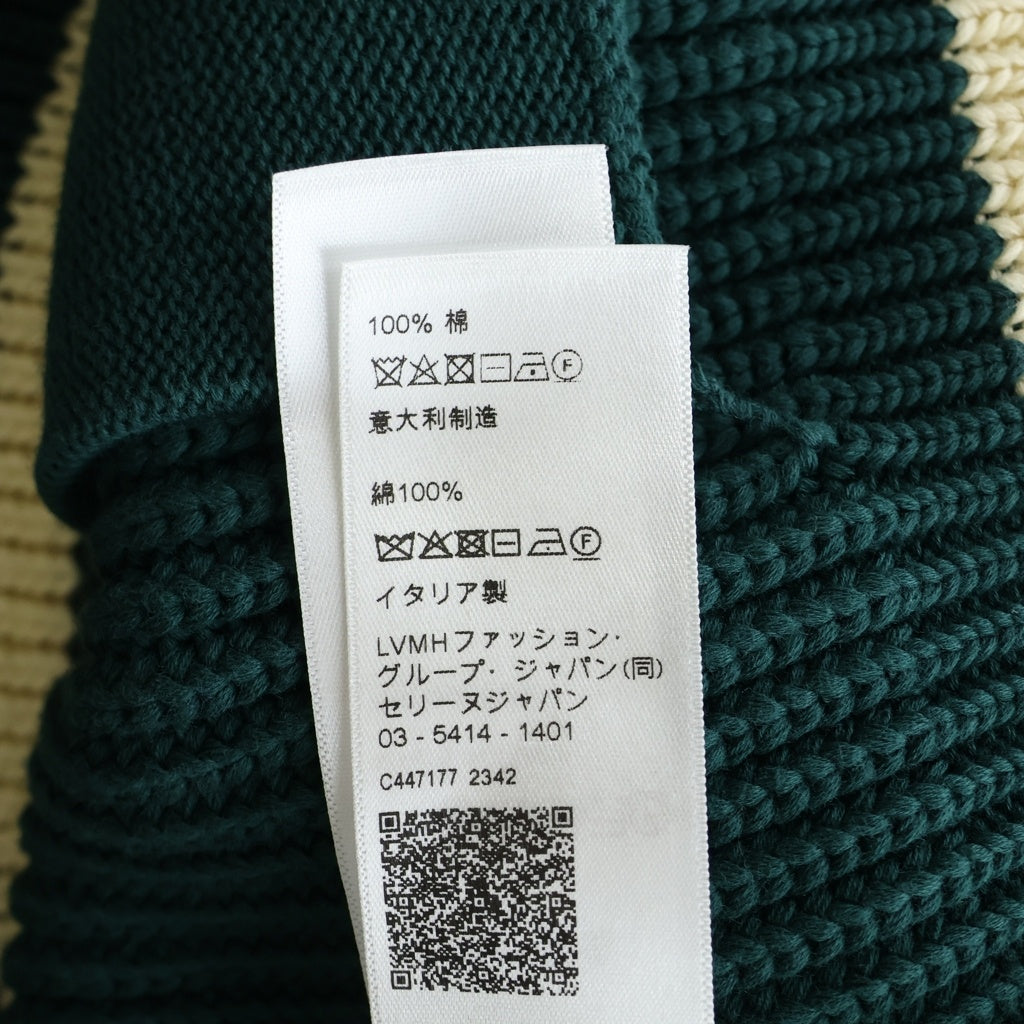 CELINE(セリーヌ) ロゴワッペン カレッジカーディガン グリーン S