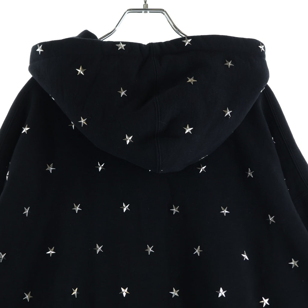 SUPREME(シュプリーム) Stars Studded Hooded Sweat スタースタッズ フーディー パーカー ブラック コットン XL