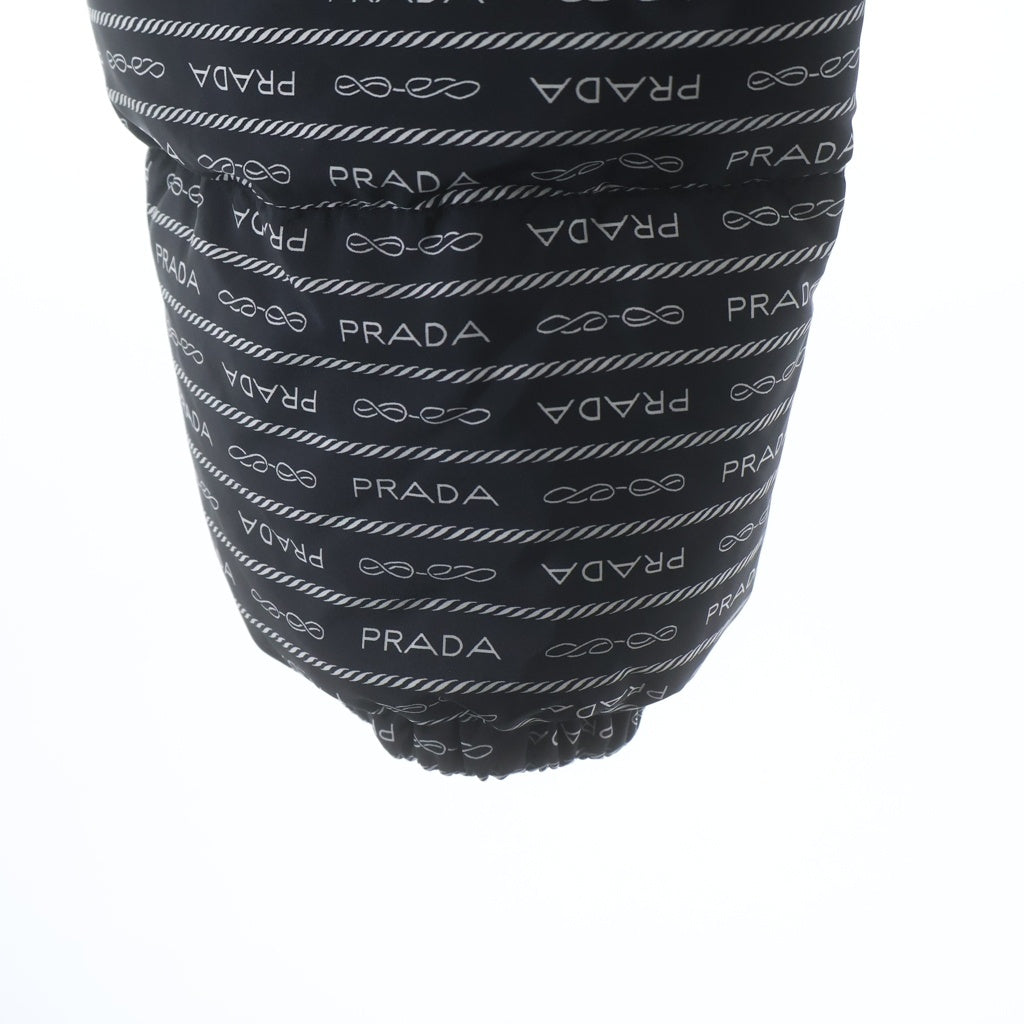 PRADA(プラダ) Re-Nylon リナイロン ダウンジャケット 総柄 ブラック×ホワイト 36 291973 レディース