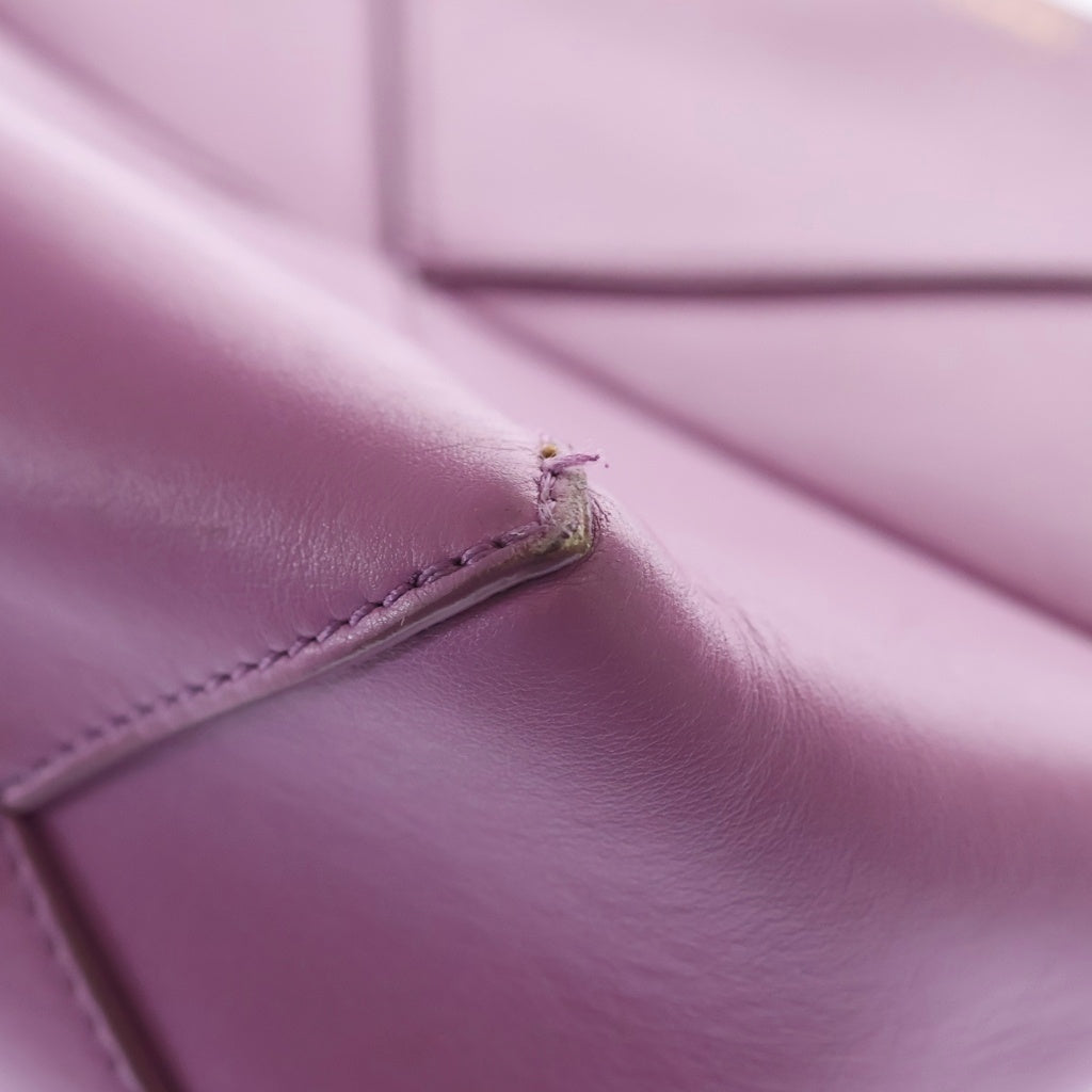 LOEWE(ロエベ) パズルフォルド ミニ レザー 2way ハンドバッグ ショルダーバッグ パープル レディース