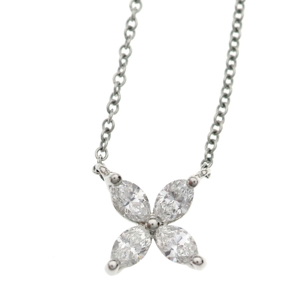 TIFFANY & Co.(ティファニー) ビクトリア ミディアム ダイヤネックレス ペンダント チェーン プラチナ Pt950 レディース