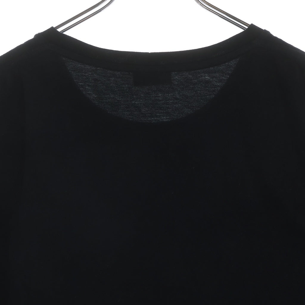 CELINE(セリーヌ) ロゴ刺繍 クルーネック 半袖 Tシャツ カットソー ブラック 2X486114L