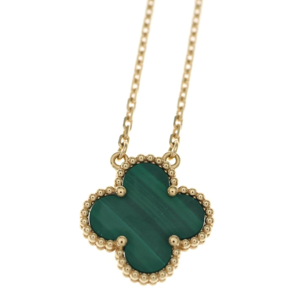 Van Cleef & Arpels(ヴァンクリーフアンドアーペル) ヴィンテージアルハンブラ マラカイト ネックレス Au750YG K18 イエローゴールド VCAR09VA00 レディース