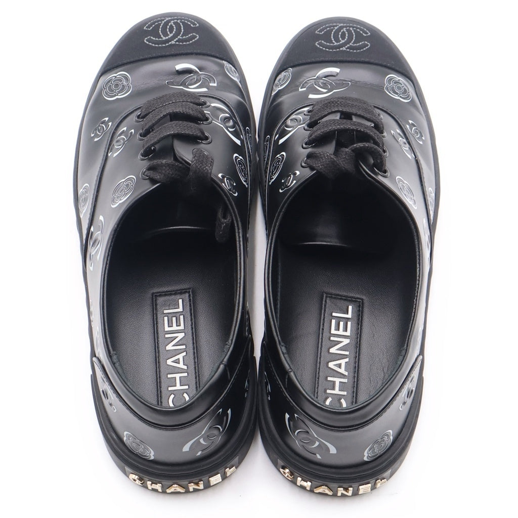 CHANEL(シャネル) ココマーク カメリア スニーカー ブラック ファブリック×レザー #37 G45042 レディース