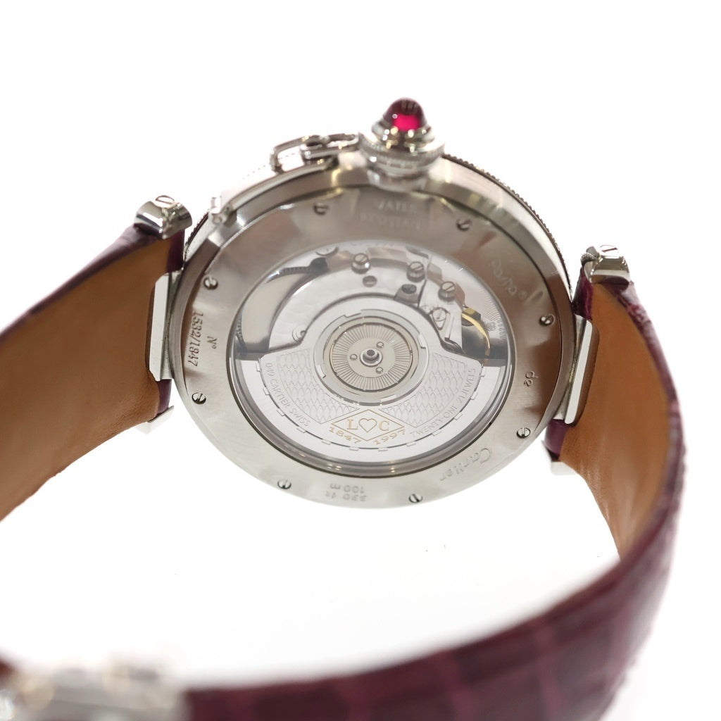 Cartier(カルティエ) パシャ グリッド 150周年記念 SS×革/AT ステンレス オートマ 自動巻き 腕時計 W3102255 シルバー文字盤
