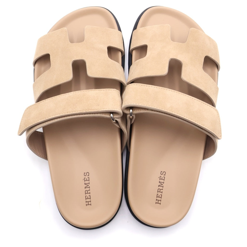 HERMES(エルメス) シプレ スエードサンダル ベージュ #37.5 レディース