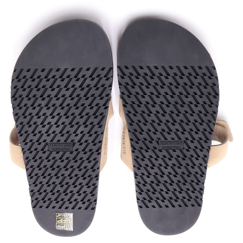 HERMES(エルメス) シプレ スエードサンダル ベージュ #37.5 レディース