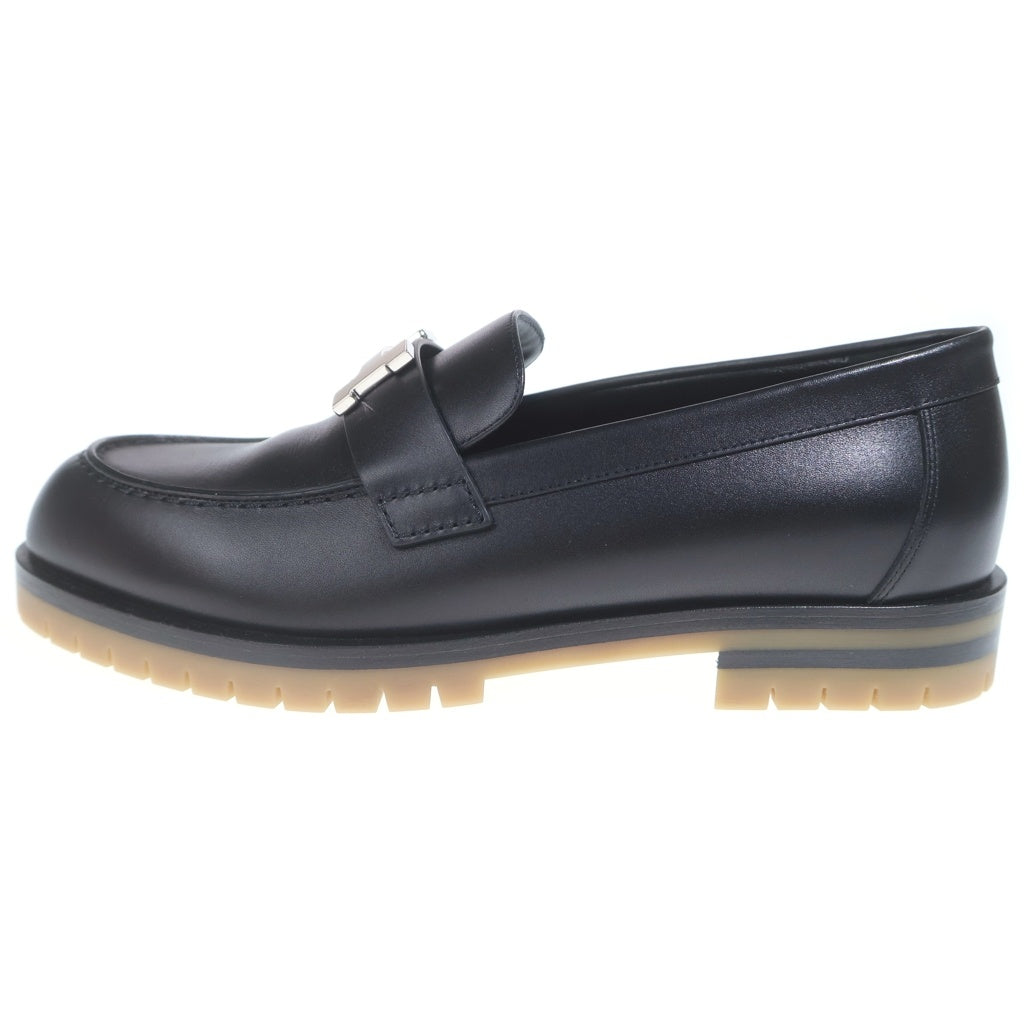HERMES(エルメス) フォーブル モカシン レザー ローファー シューズ ブラック #37 レディース