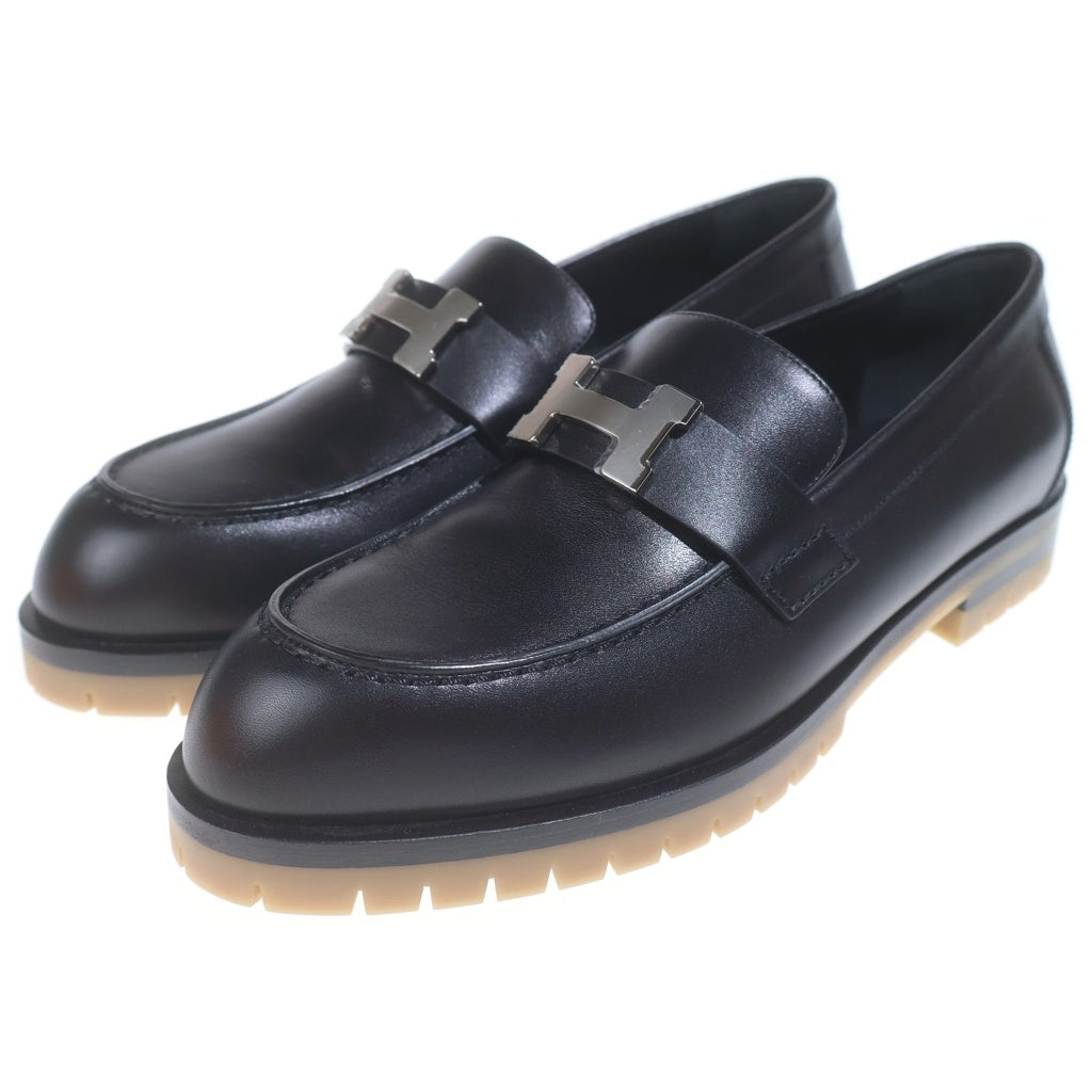 HERMES(エルメス) フォーブル モカシン レザー ローファー シューズ ブラック #37 レディース