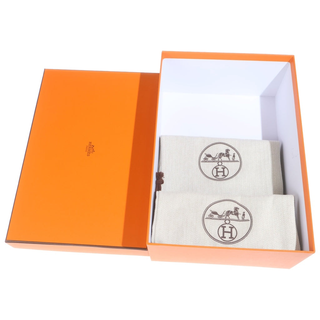 HERMES(エルメス) フォーブル モカシン レザー ローファー シューズ ブラック #37 レディース